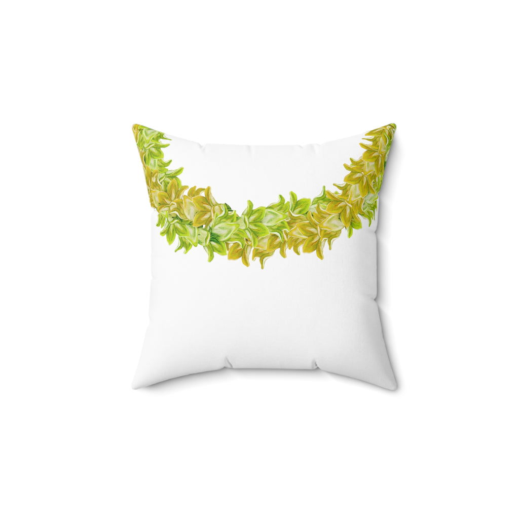 Double-Sided Pakalana Twist Lei Square Pillow