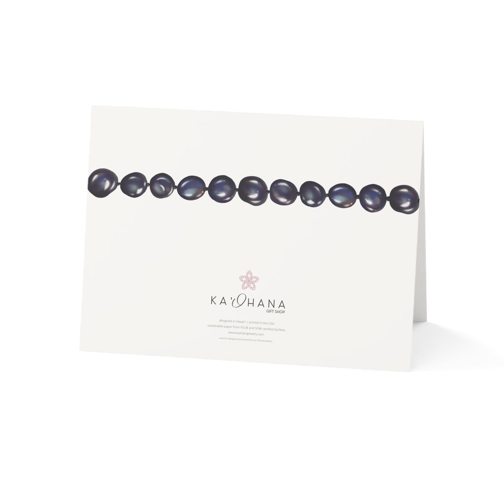 Blank Tahitian Pearl Multi-Strand Greeting Card