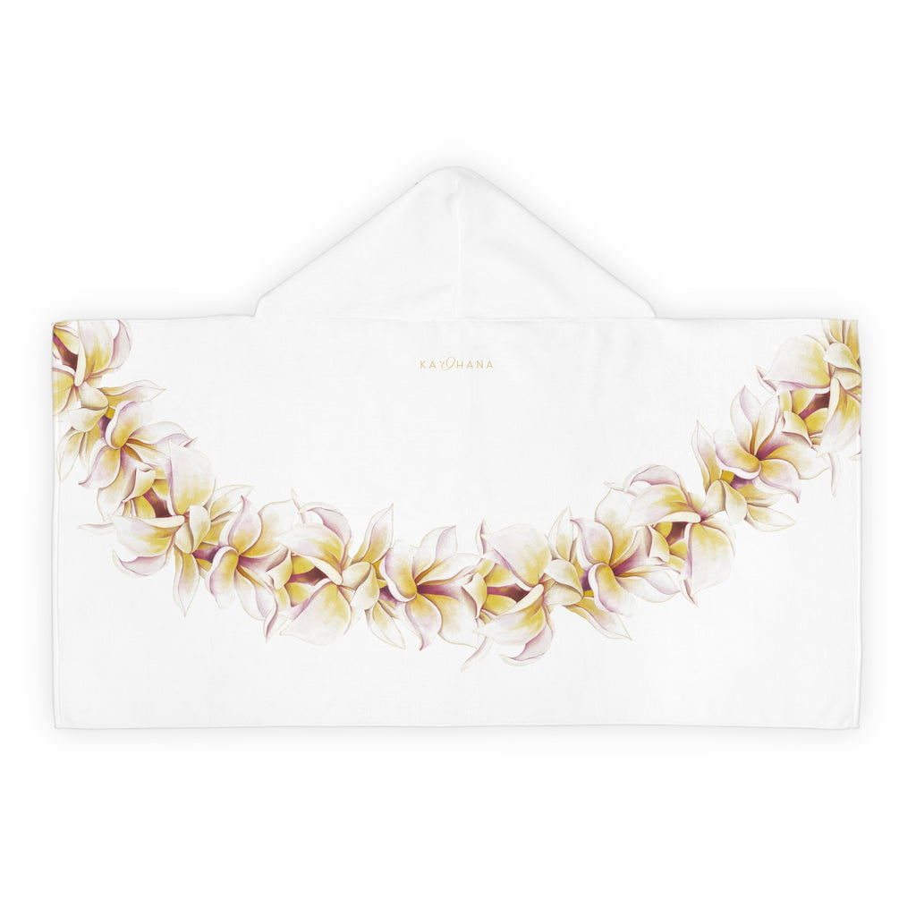 Plumeria Lei Keiki Hooded Towel