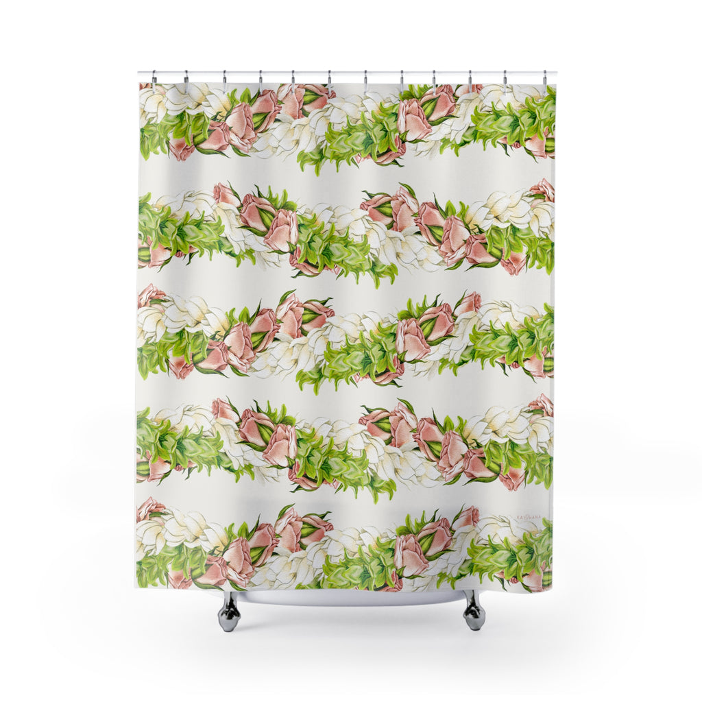 Pakalana, Rosebud, + Pikake Twist Shower Curtains