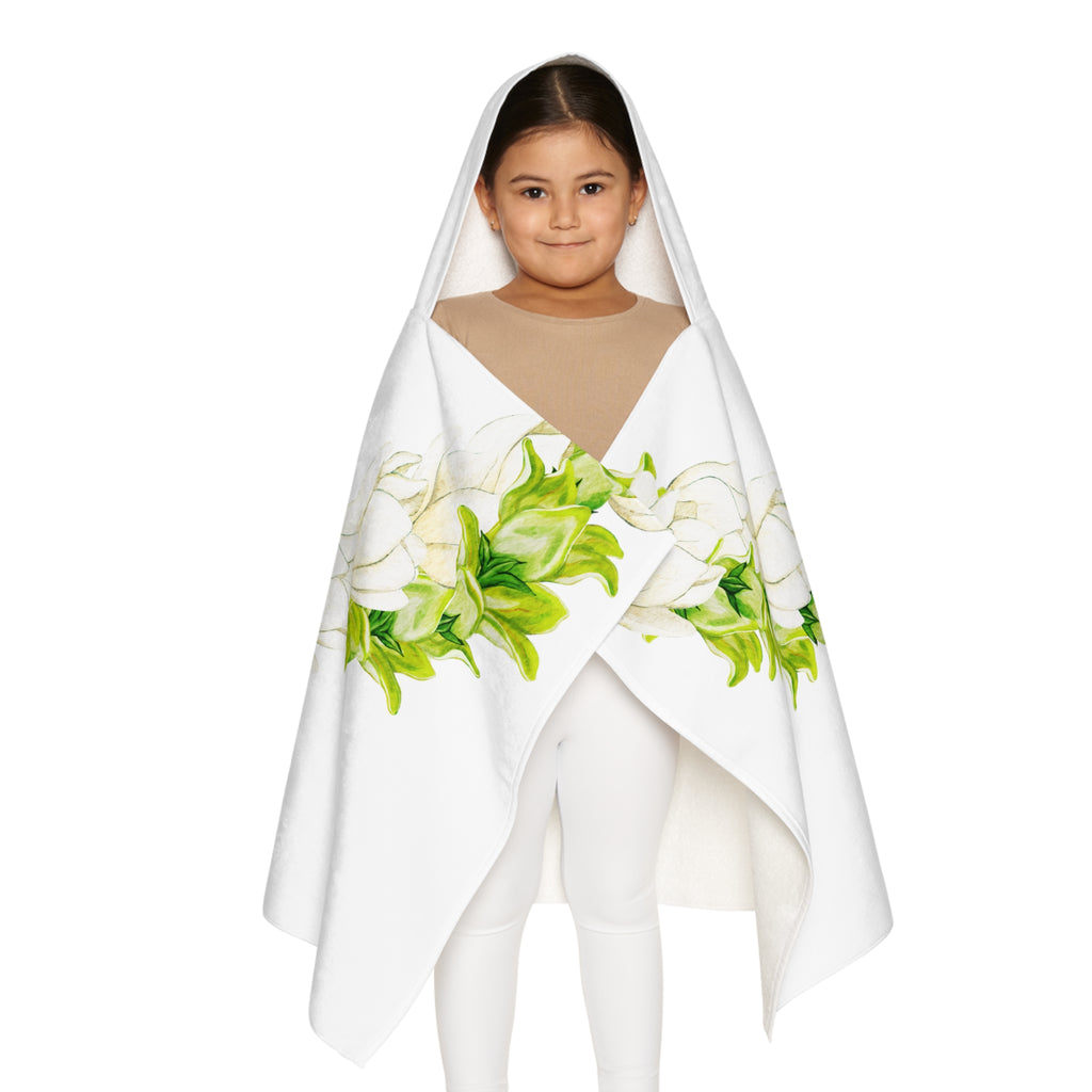 Pakalana + Pikake Twist Lei Keiki Hooded Towel