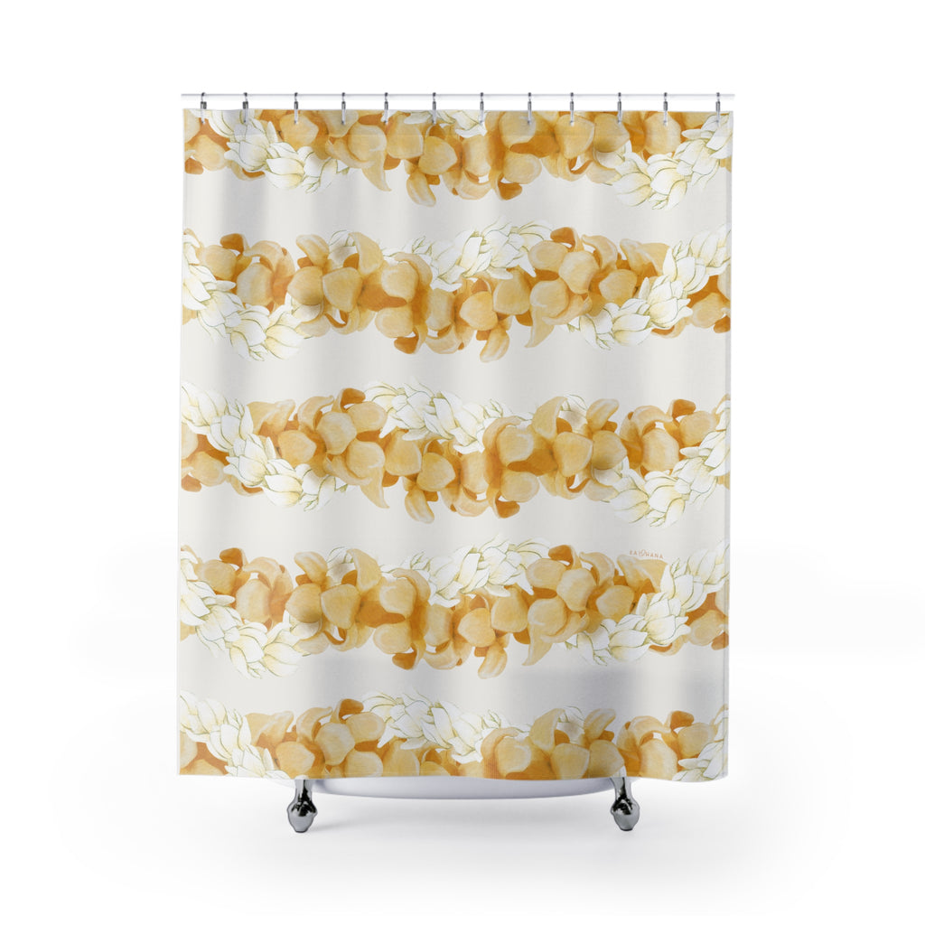 Puakenikeni + Pikake Strand Shower Curtain