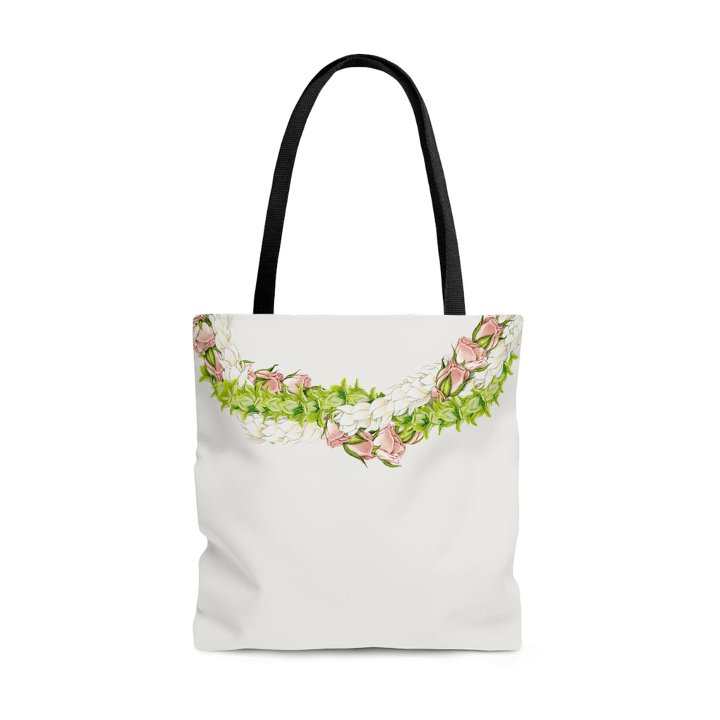Pakalana, Rosebud, + Pikake Twist Lei Tote Bag