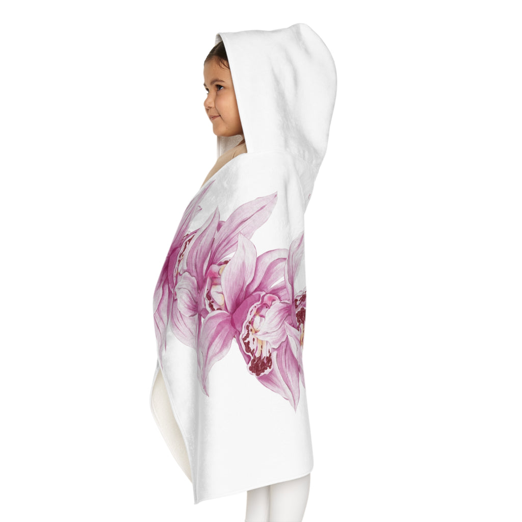 Pink Orchid Lei Keiki Hooded Towel