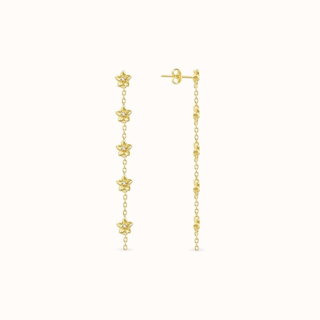 Mini Plumeria 5 Dangle Earrings