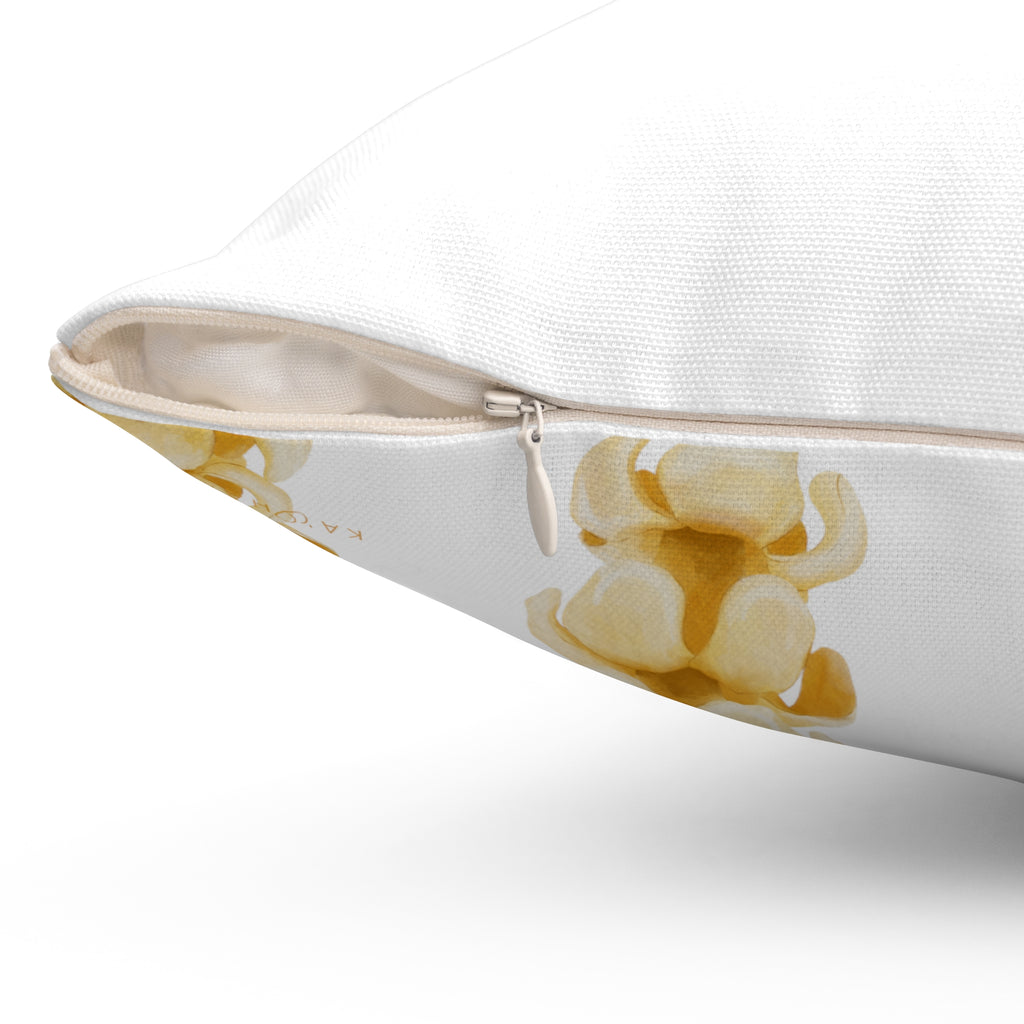 Double-Sided Puakenikeni Lei Square Pillow