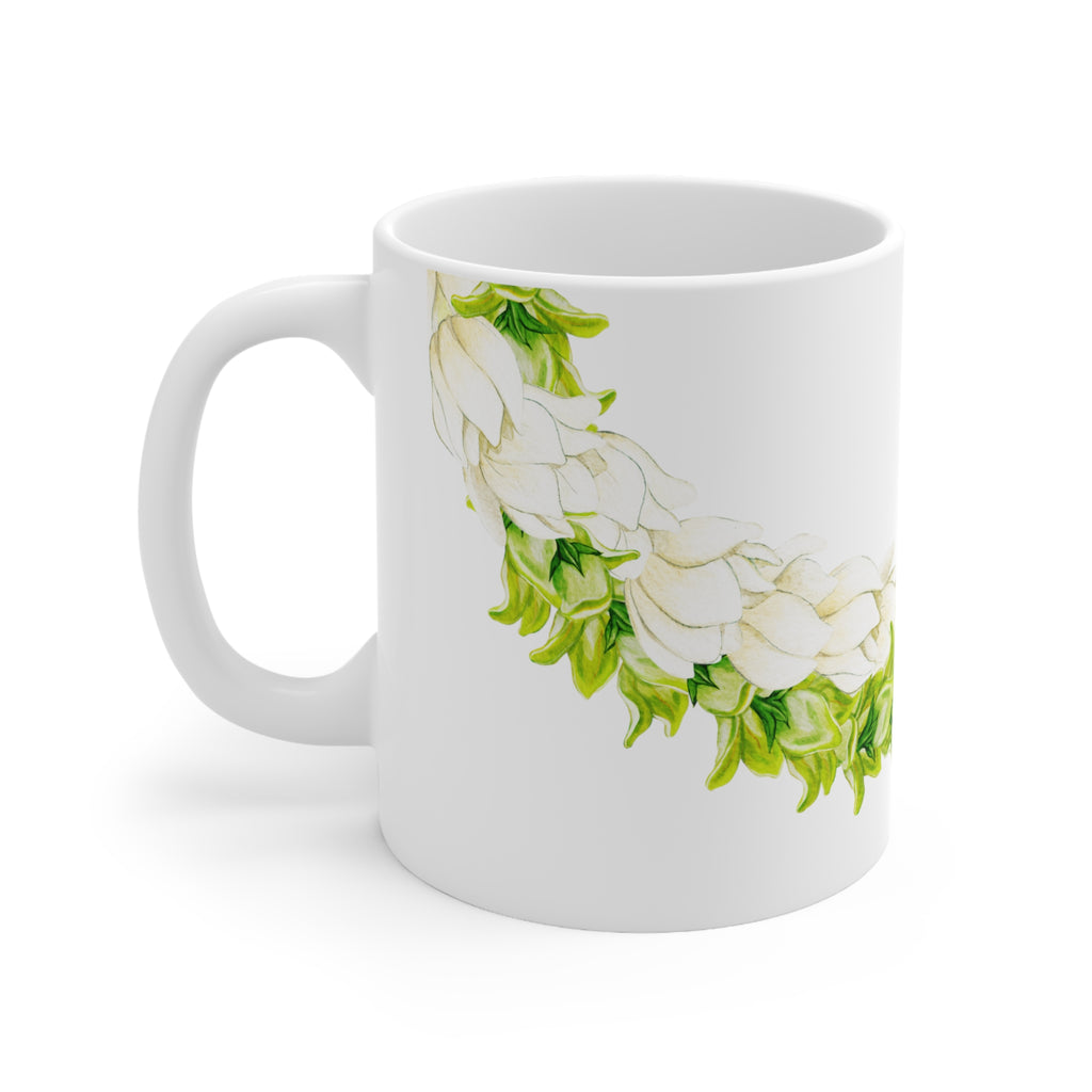Pakalana + Pikake Twist Lei Ceramic Mug (11oz)