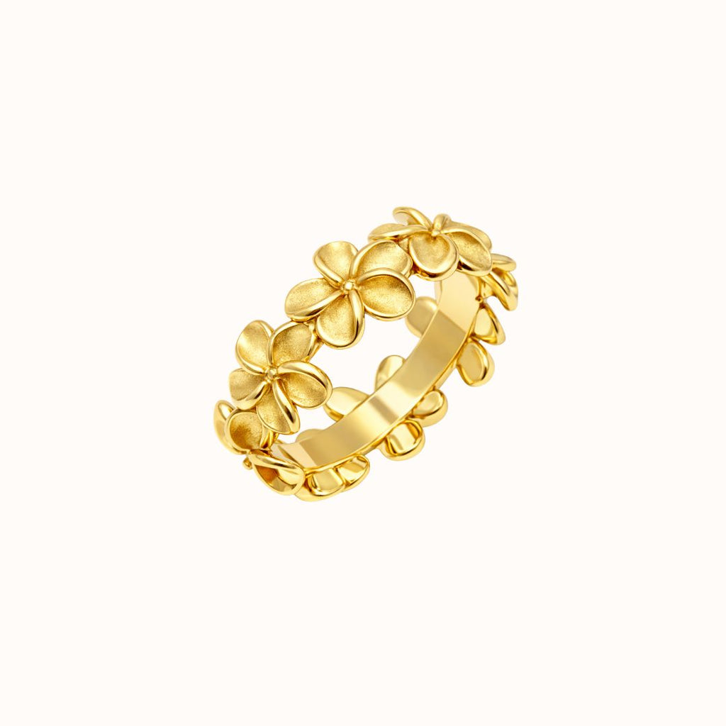 Makena All-Around Plumeria Ring