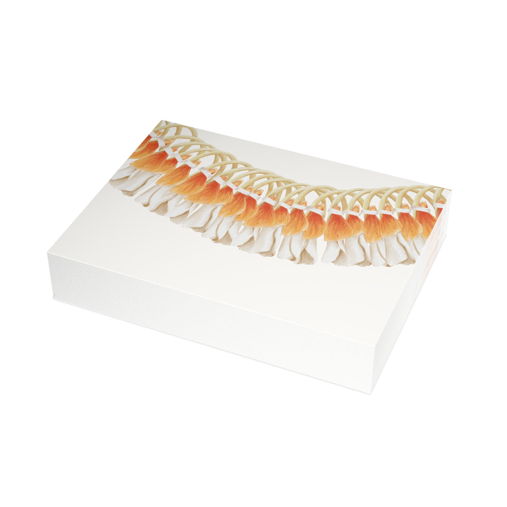 Blank Orange Ginger Lei Greeting Card