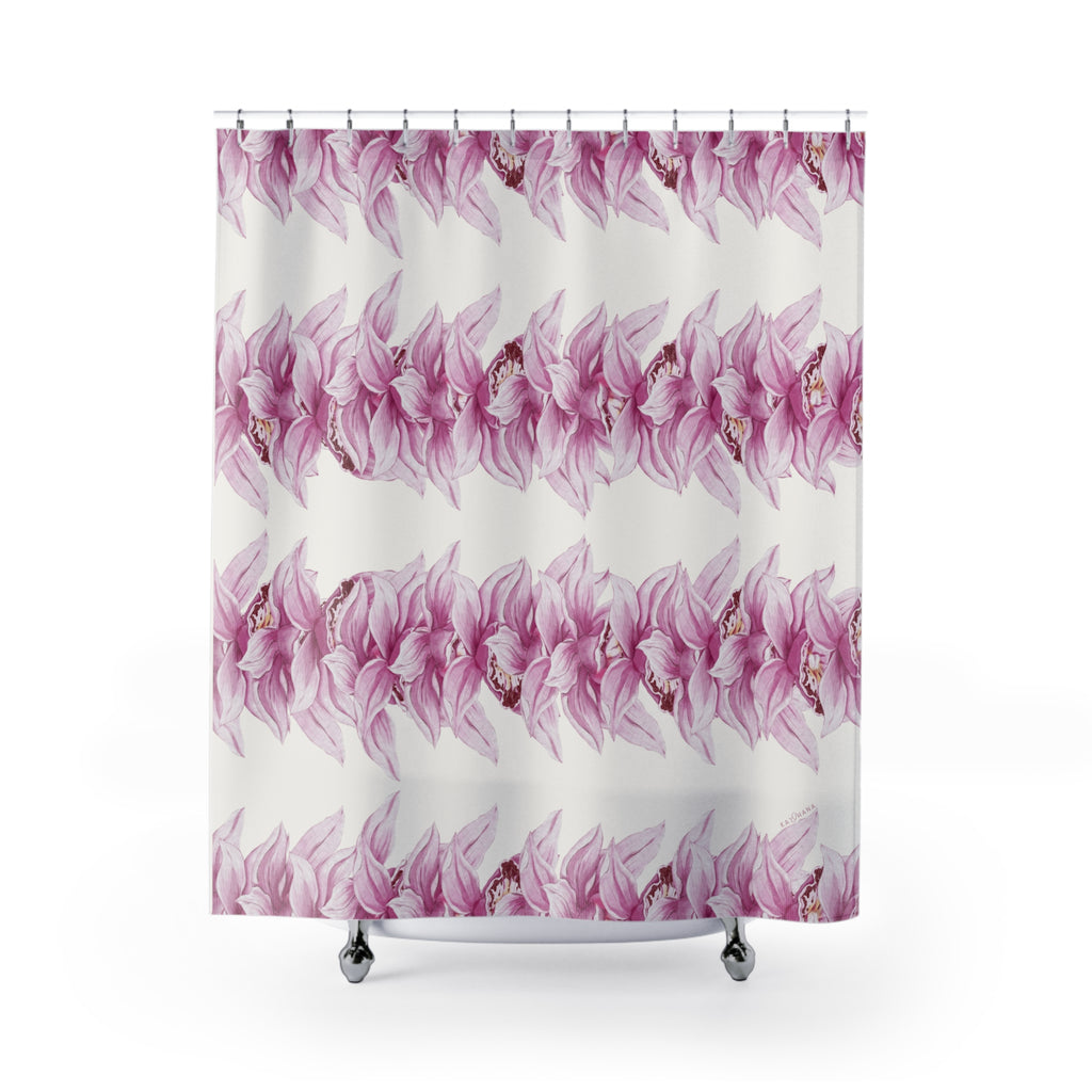 Pink Orchid Strand Shower Curtain