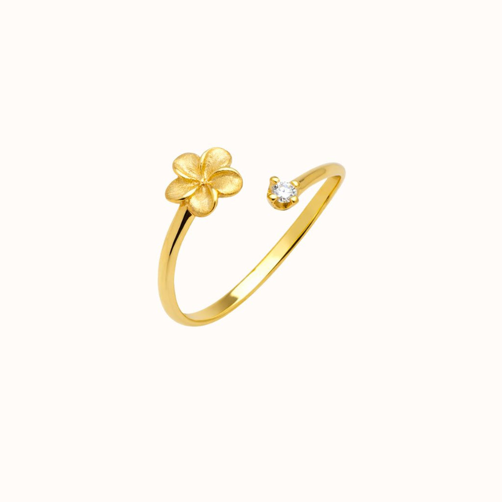 Ho’oheno Plumeria Twist Ring