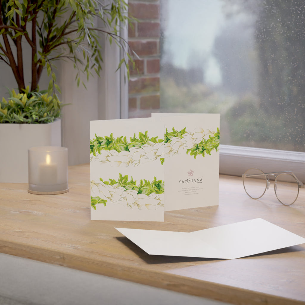 Blank Pakalana + Pikake Lei Greeting Card