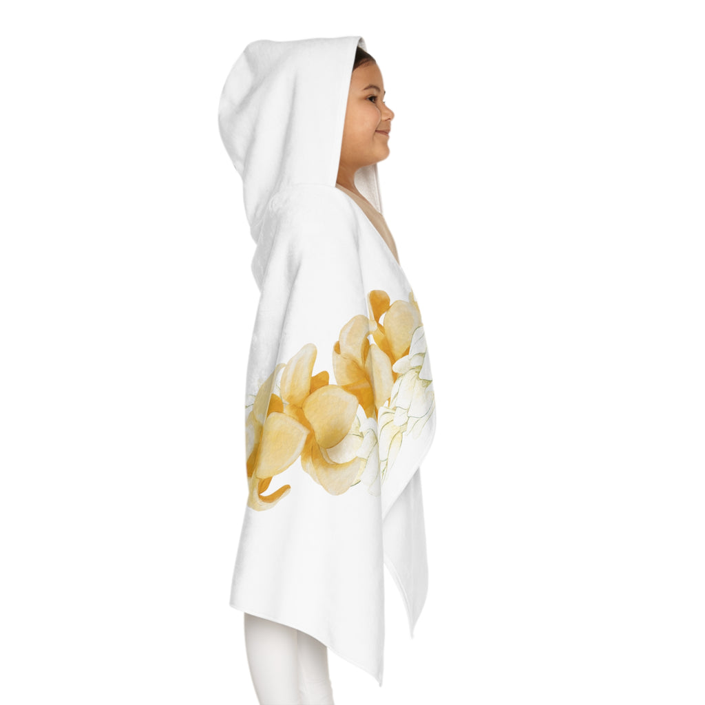 Puakenikeni + Pikake Twist Lei Keiki Hooded Towel