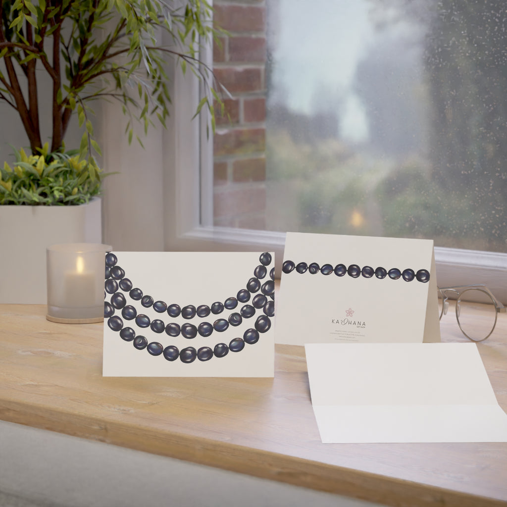 Blank Tahitian Pearl Multi-Strand Greeting Card