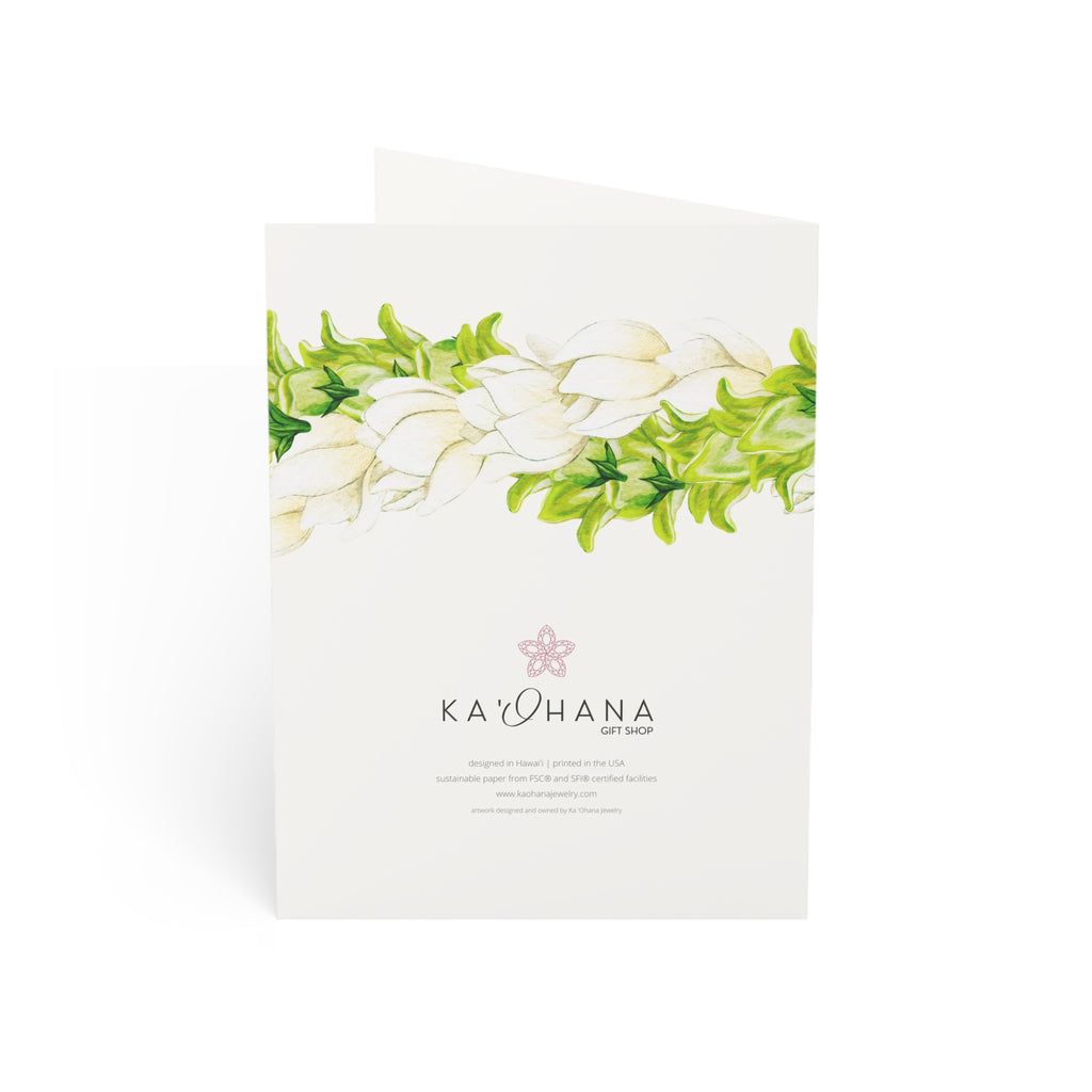 Blank Pakalana + Pikake Lei Greeting Card