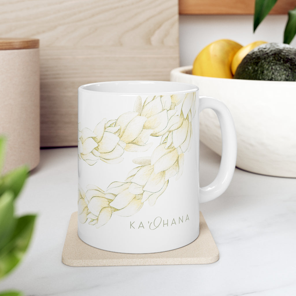 Pikake Lei Ceramic Mug (11oz)