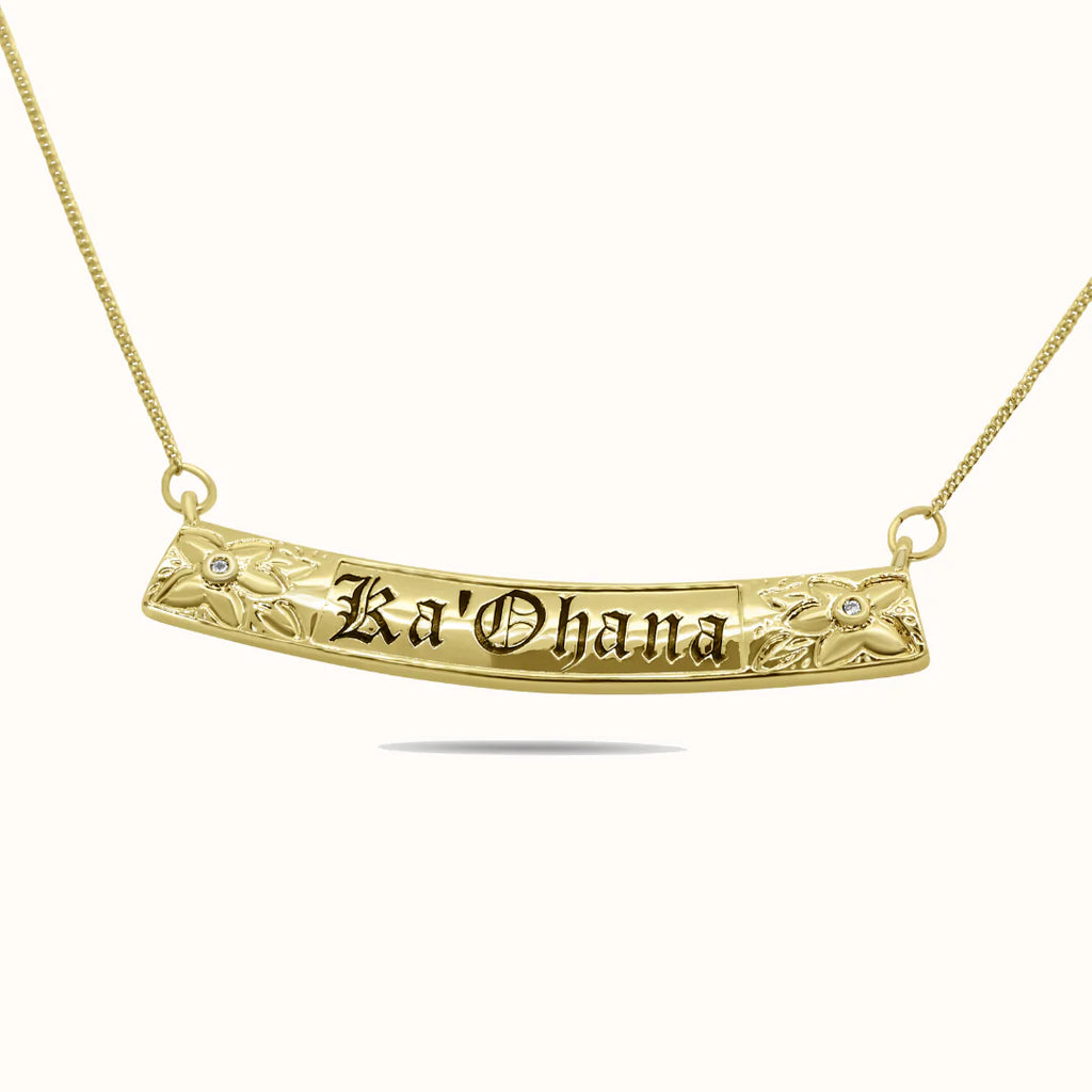 8mm Pu’uwai Heirloom Personalized Plate Necklace