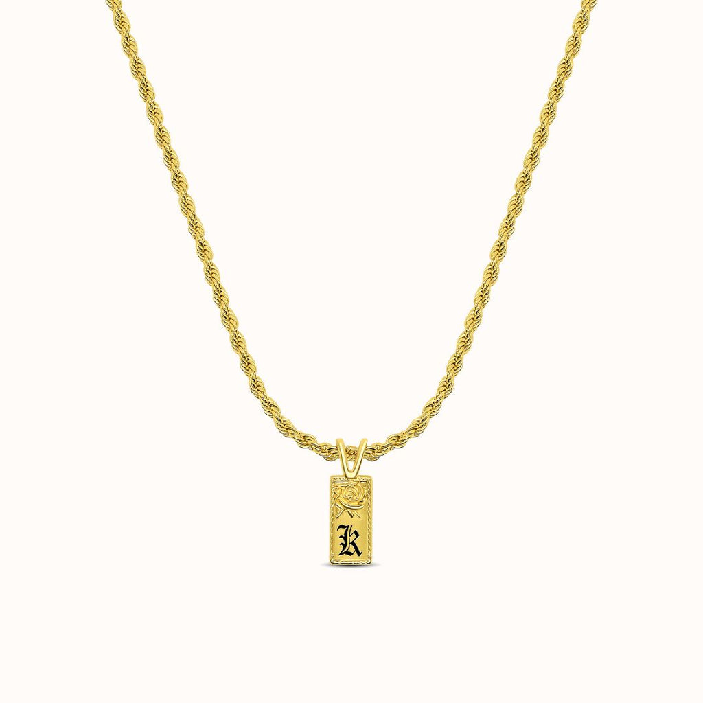 8mm Mini Lokelani Heirloom Initial Necklace