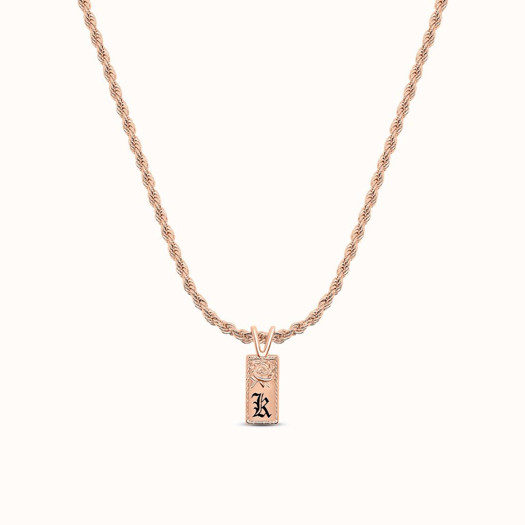 8mm Mini Lokelani Heirloom Initial Necklace