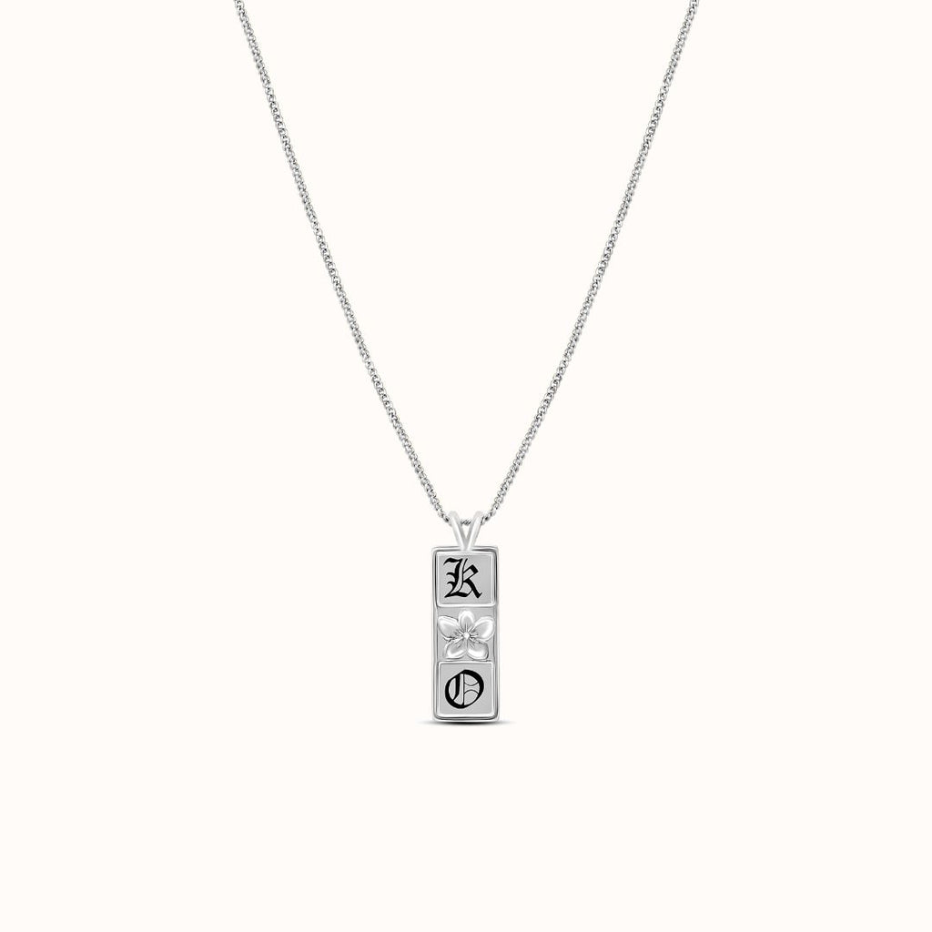 8mm Pu'uwai Heirloom Double Initial Pendant