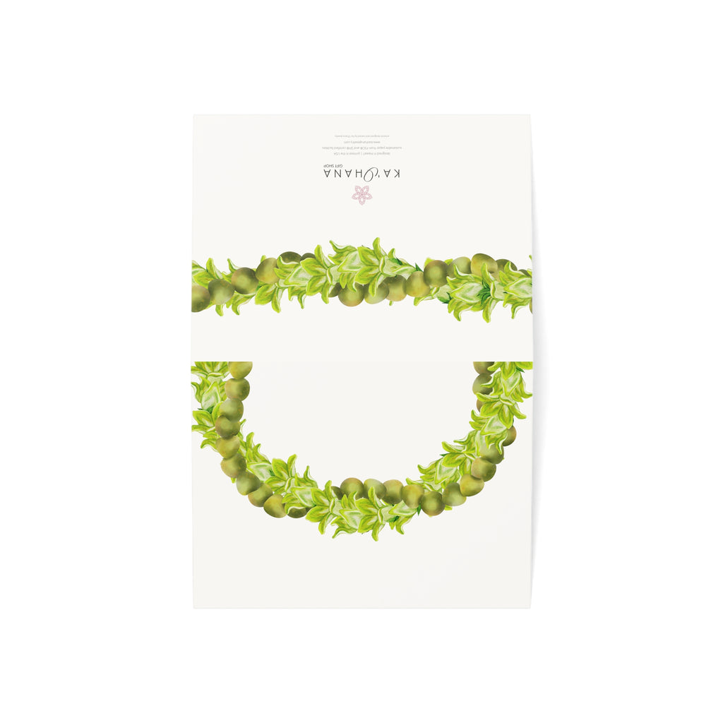 Blank Mokihana + Pakalana Lei Greeting Card