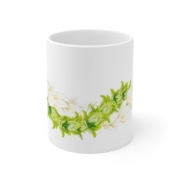 Pakalana + Pikake Twist Lei Ceramic Mug (11oz)