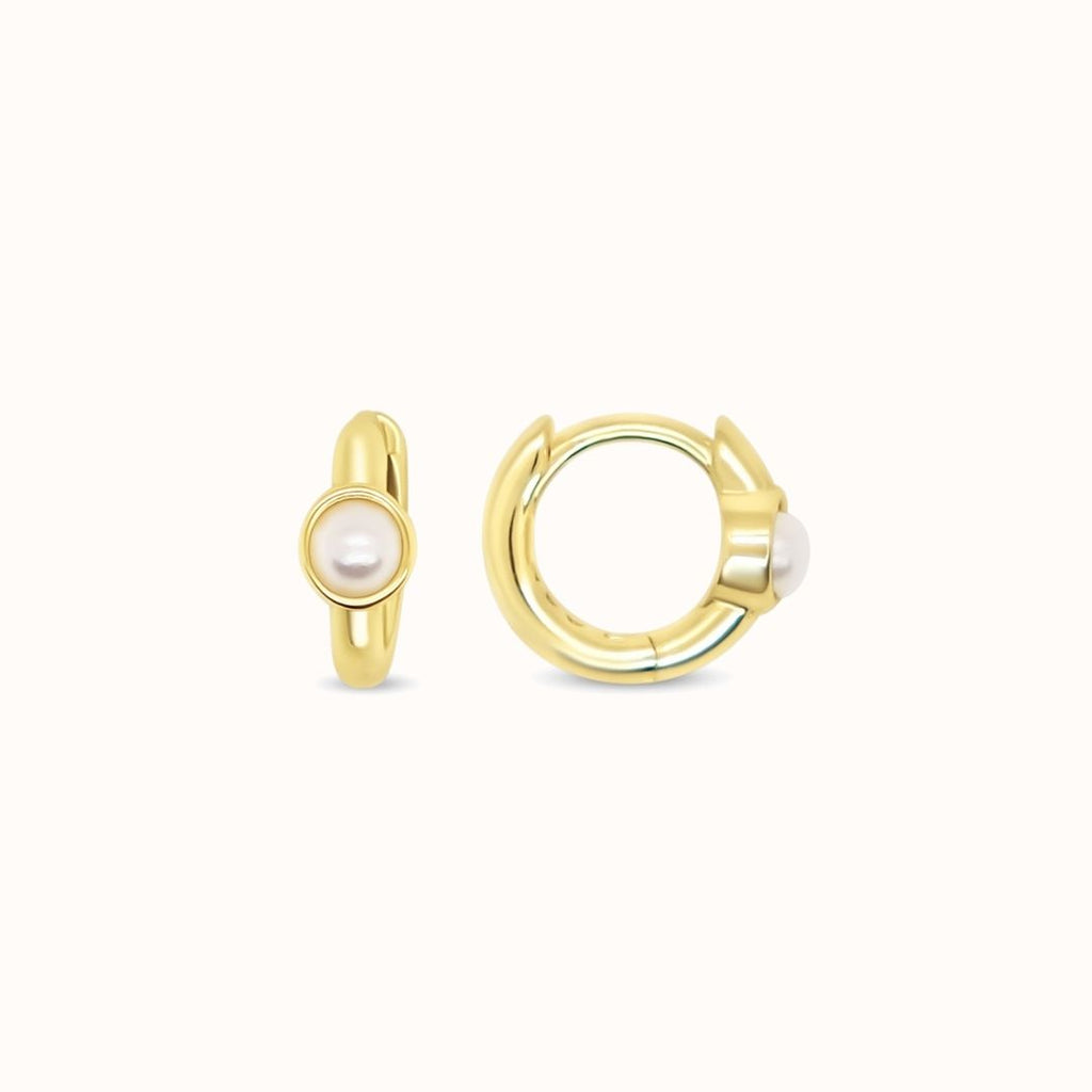 Mini Pearl Smooth Hoops