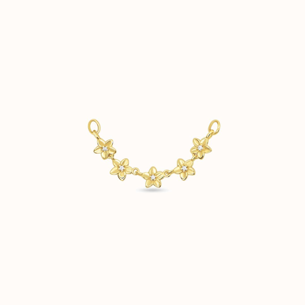 Mini Plumeria Lei Hoop Charm