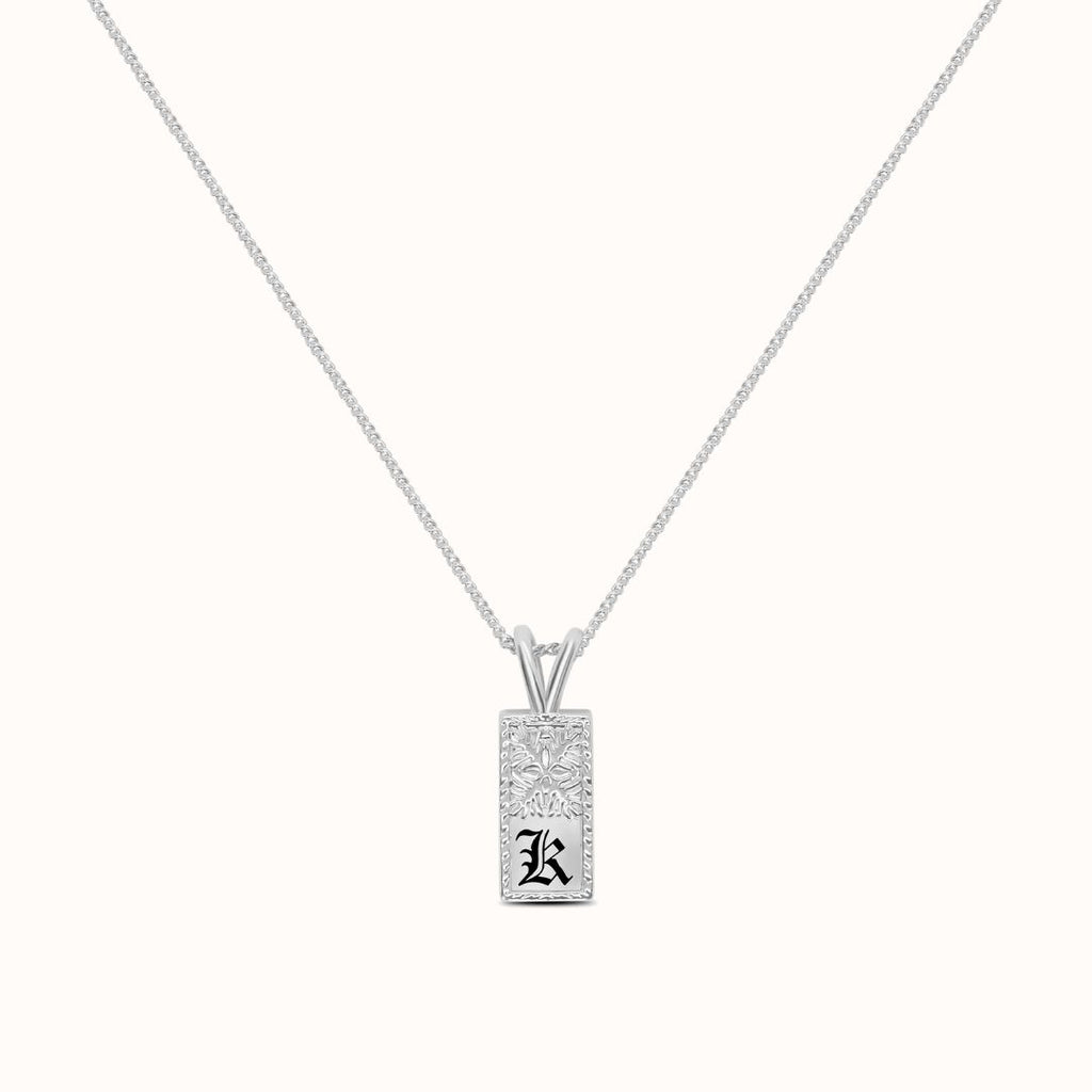 8mm Mini Edena Heirloom Initial Necklace