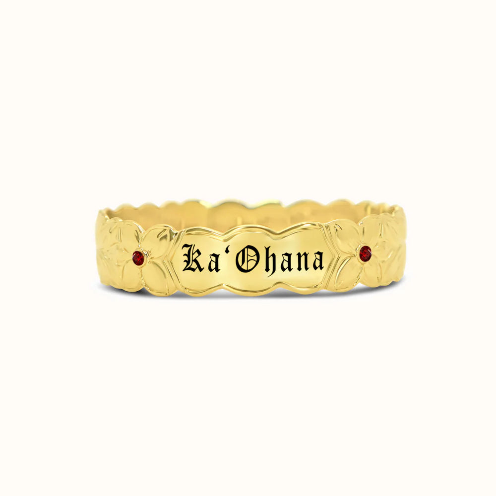 Hau’oli Heirloom Birthstone Bangle