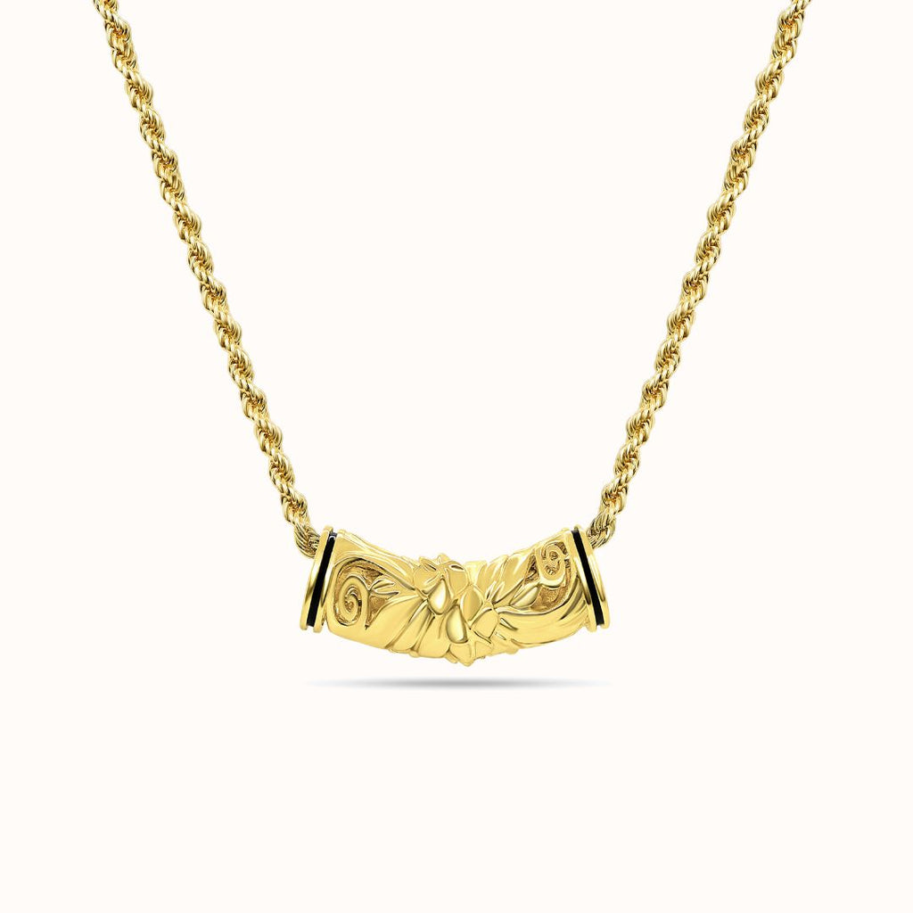 Mini U'ilani Heirloom Barrel Initial Necklace