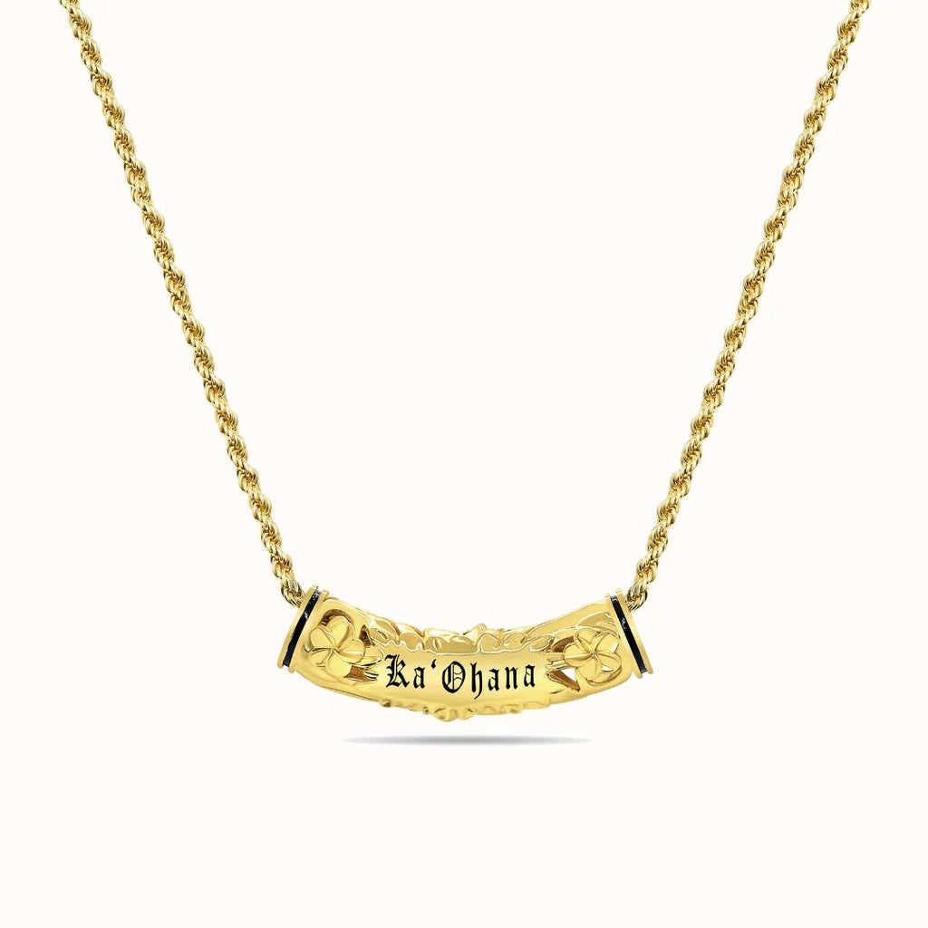 U’ilani Heirloom Personalized Barrel Slider Necklace