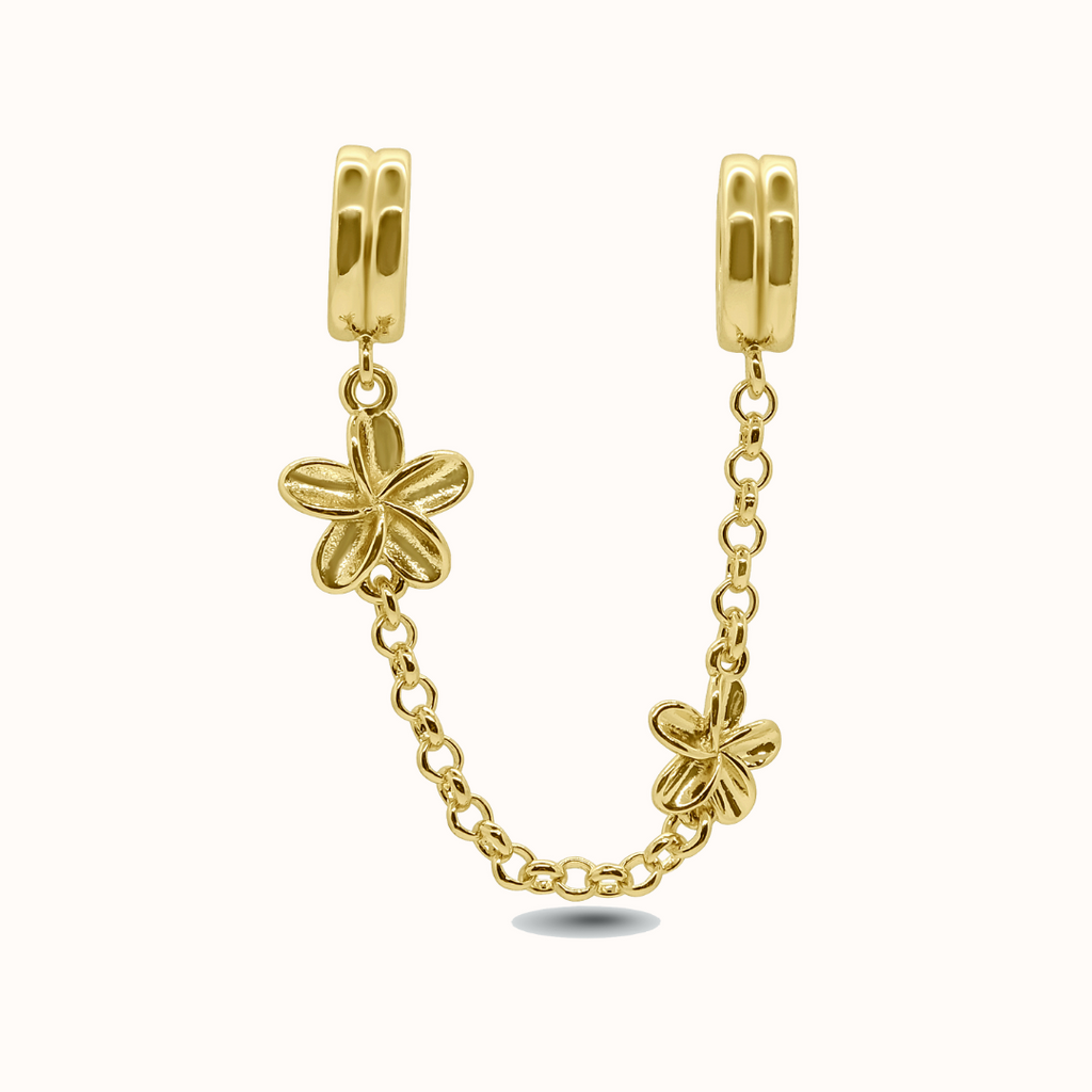 Double Plumeria Chain Charm
