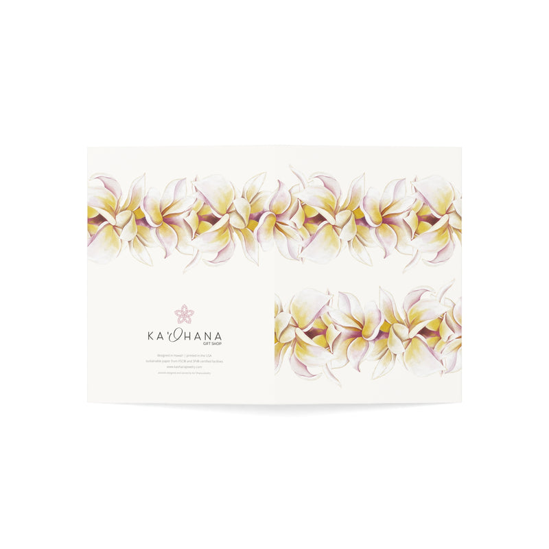 Blank Plumeria Lei Greeting Cards