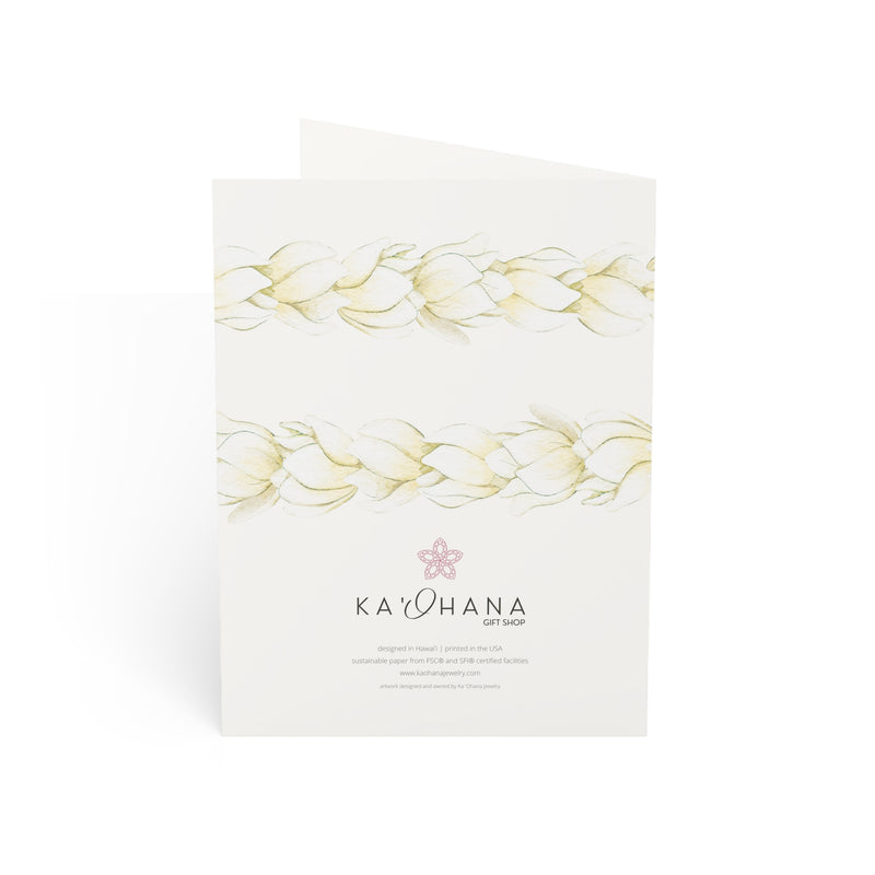 Blank Pikake Lei Greeting Card