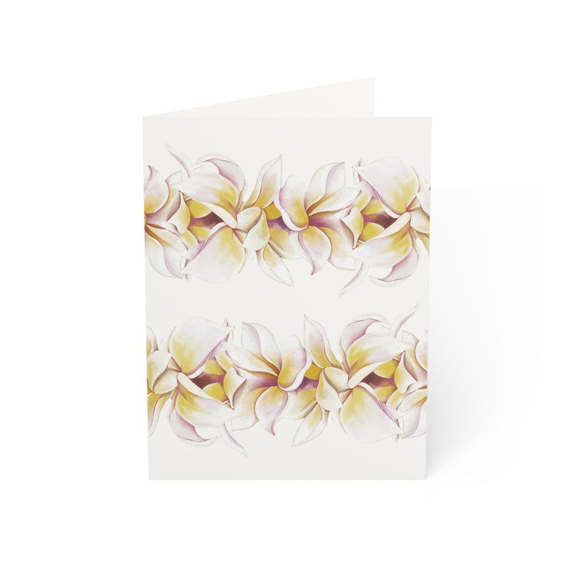 Blank Plumeria Lei Greeting Cards