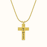 10mm Honu Heirloom Cross Personalized Necklace
