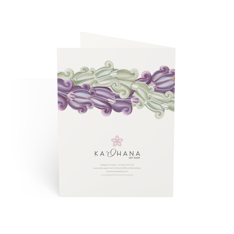 Blank Mixed Crown Twist Lei Greeting Card