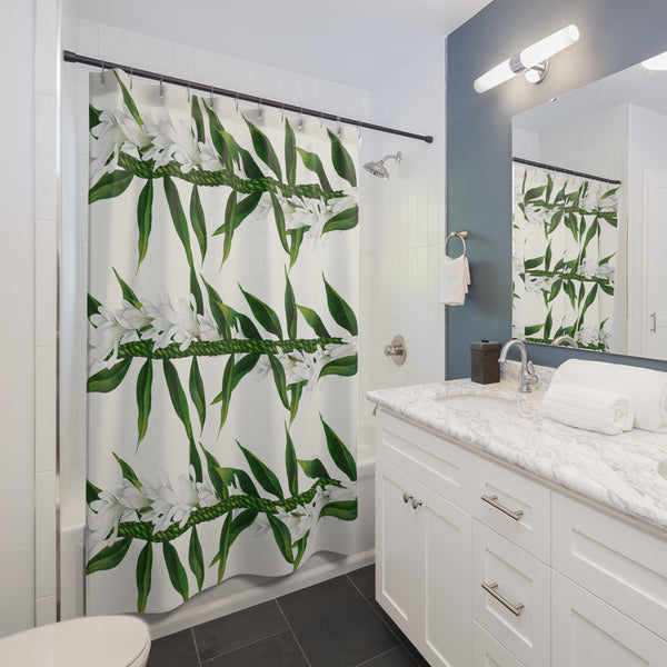 Ti-Leaf + Tuberose Strand Shower Curtains