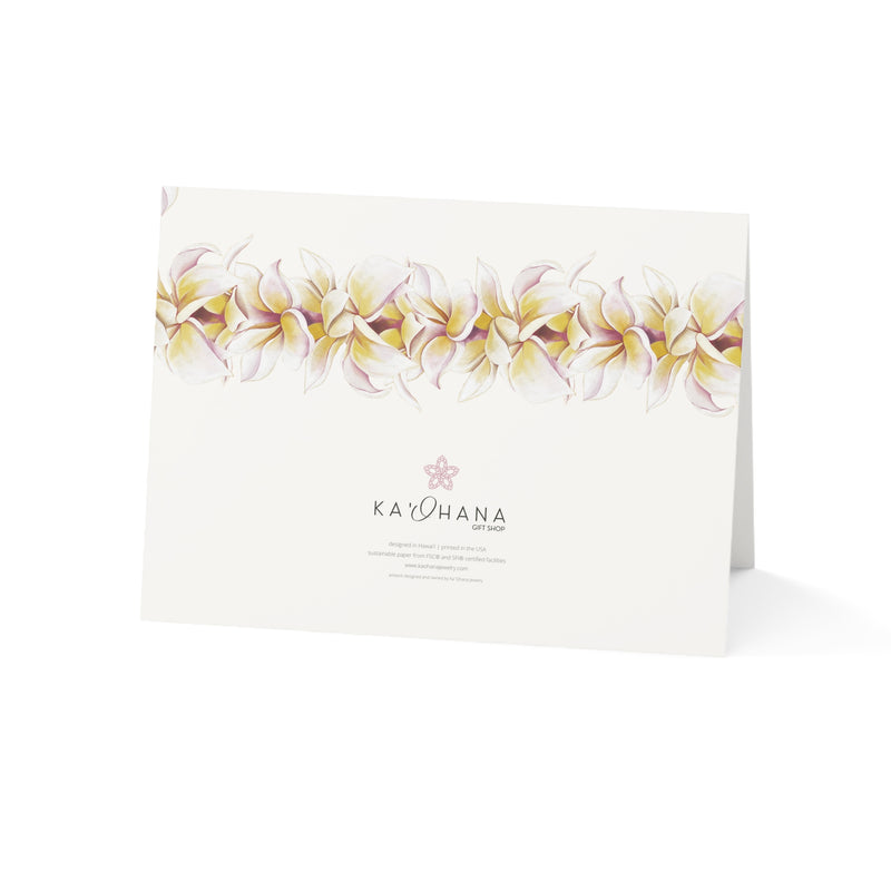 Blank Plumeria Lei Greeting Cards