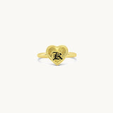 11mm Malia Heirloom Initial Heart Ring