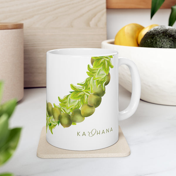 Mokihana + Pakalana Twist Lei Ceramic Mug (11oz)