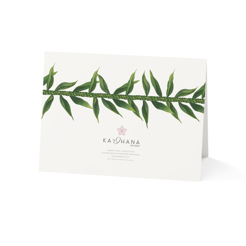 Ti Leaf Lei Greeting Cards