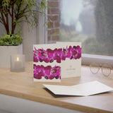 Blank Purple Orchid Lei Greeting Card