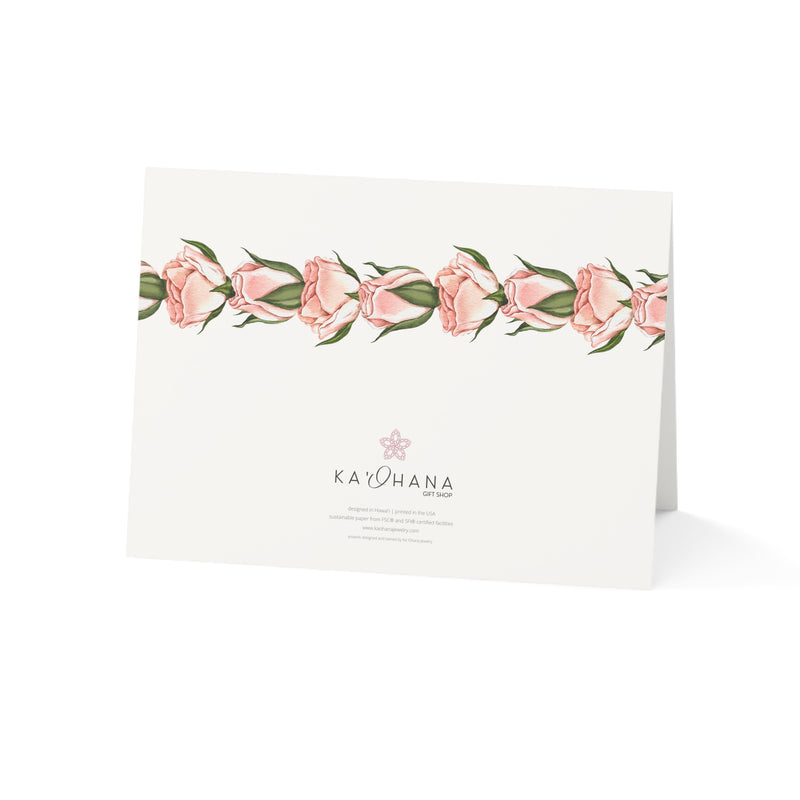 Rosebud Lei Greeting Card