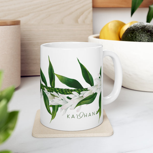 Ti-Leaf + Tuberose Strand Ceramic Mug (11oz)