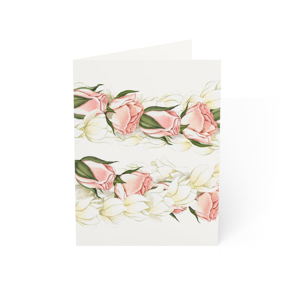Blank Rosebud + Pikake Lei Greeting Card