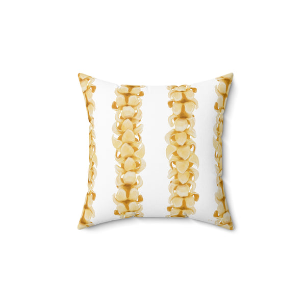 Double-Sided Puakenikeni Lei Square Pillow