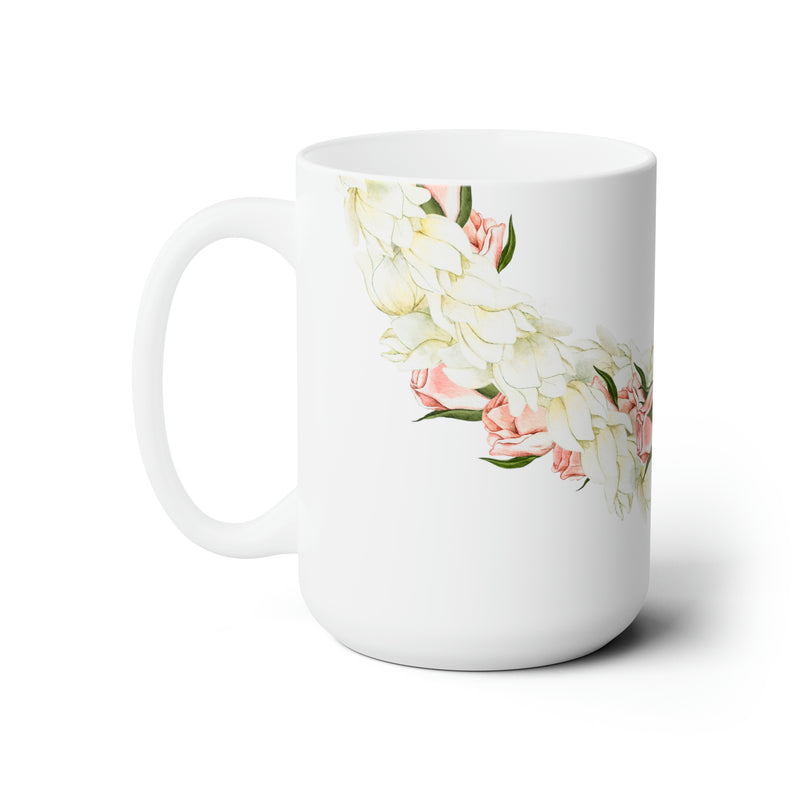 Rosebud + Pikake Twist Lei Ceramic Mug (15oz)
