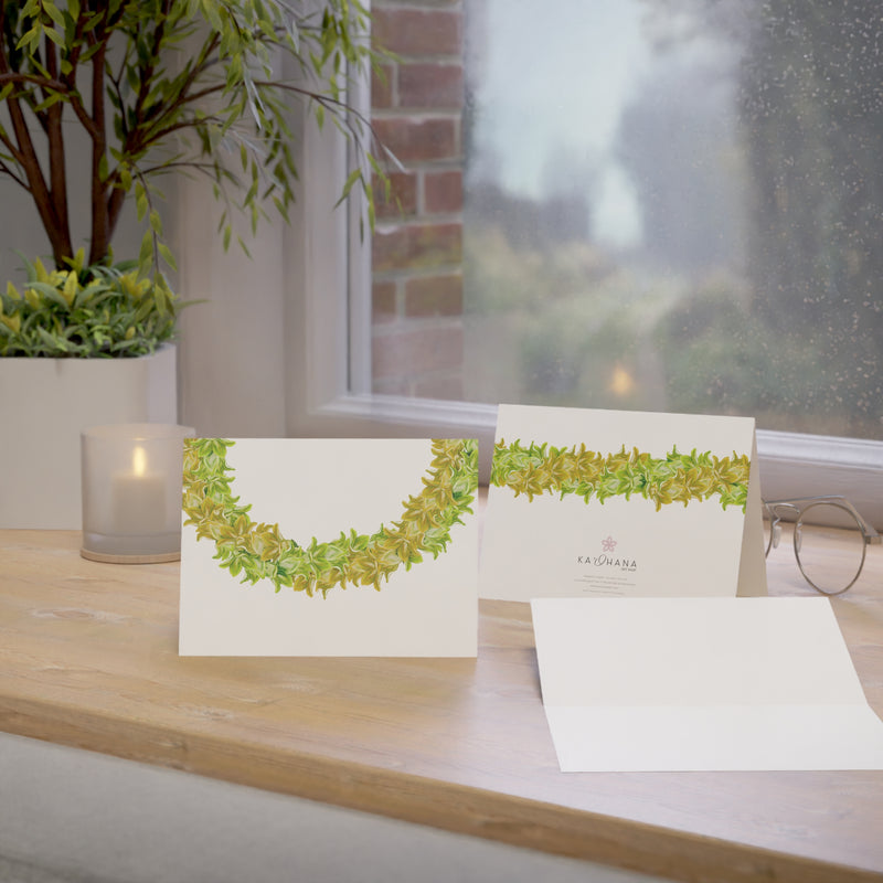 Blank Pakalana Twist Lei Greeting Card